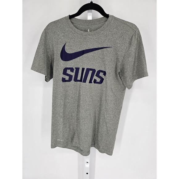 Nike Men's Gray Phoenix Suns NBA Athletic Cut Short Sleeve T-Shirt Size S - Picture 1 of 4
